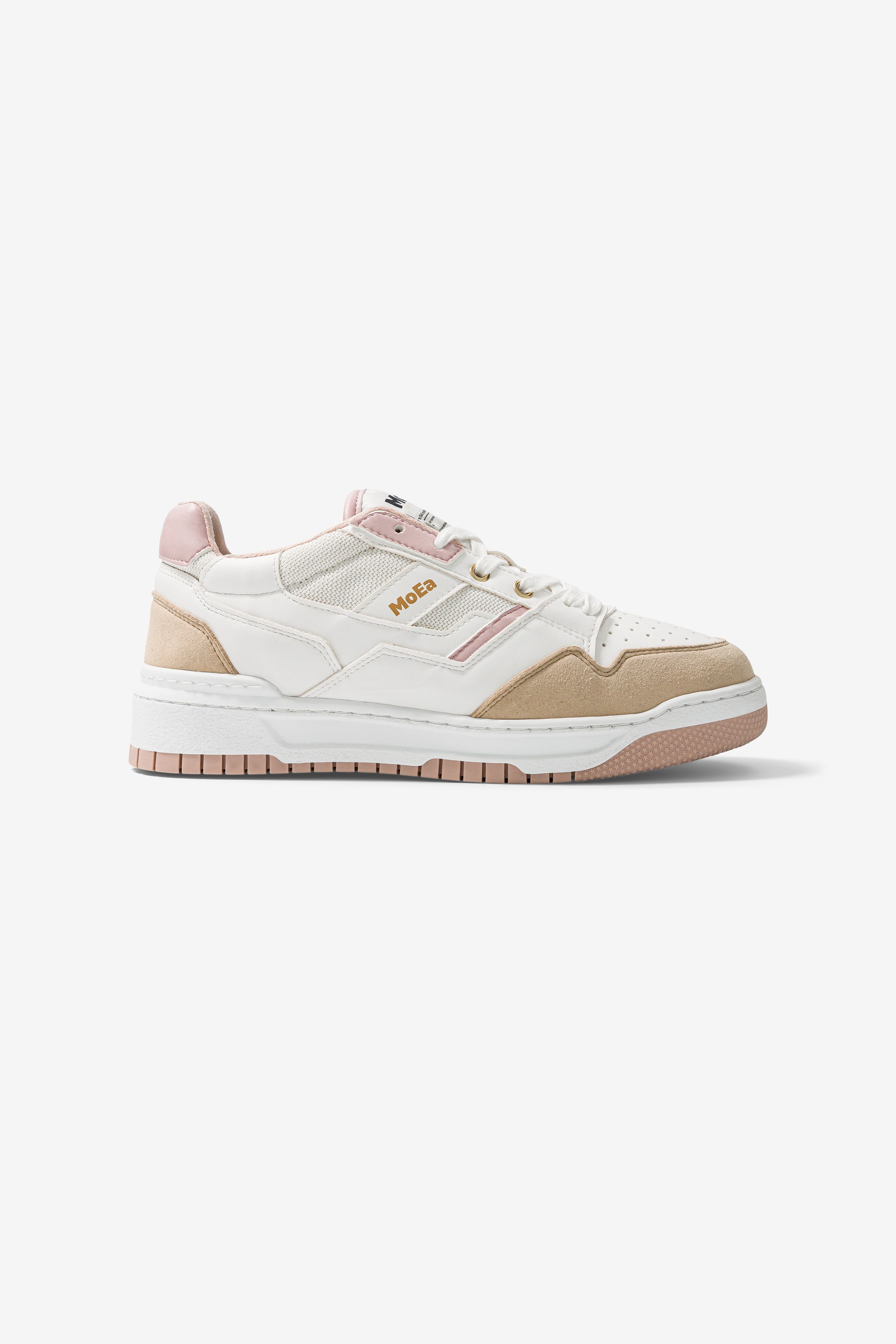 MoEa Herren vegan Sneaker Gen2 Mais Weiß & Rosa