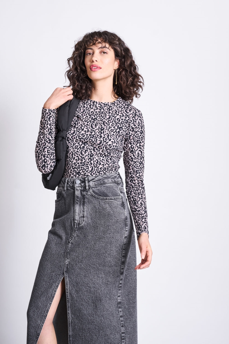 JAN 'N JUNE Damen vegan Longsleeve Barid Leo Druck