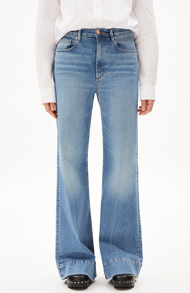 ARMEDANGELS Damen vegan Jeans Weites Bein Murliaa Blau