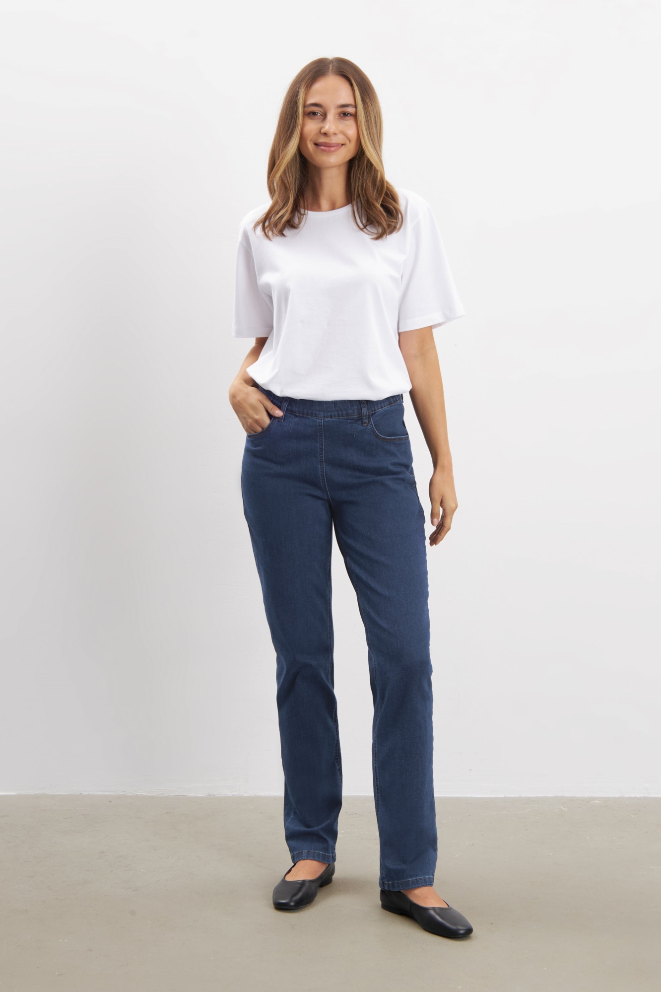 LAURIE Damen vegan Jeans Kelly Regular Mittellang Dunkelblau