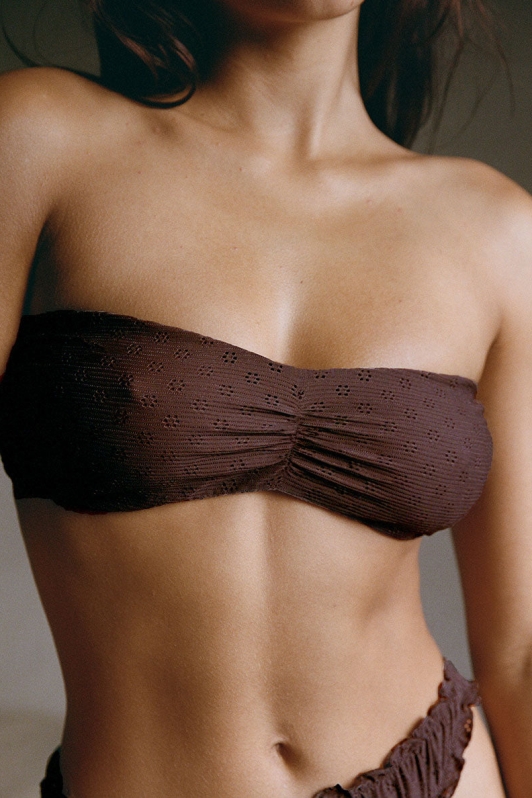 NÃ©nÃ©s Damen vegan Bikinioberteil Sulu Braun