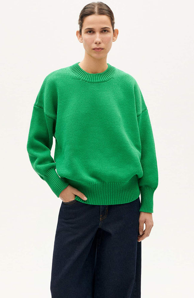 Thinking mu Damen vegan Pullover Petra GrÃ¼n