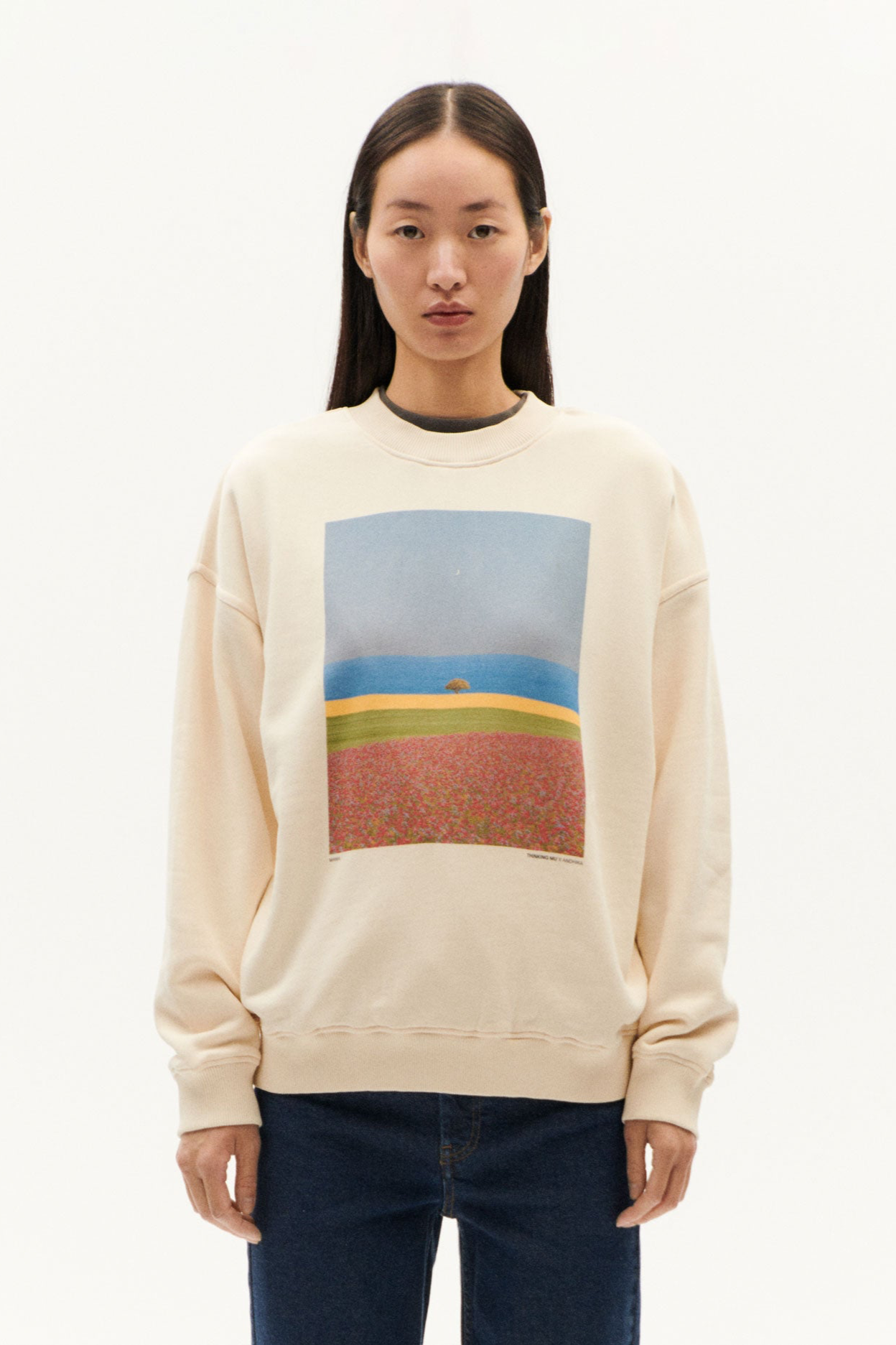 Image of Thinking MU dames vegan Sweatshirt Mama Jimena Crème