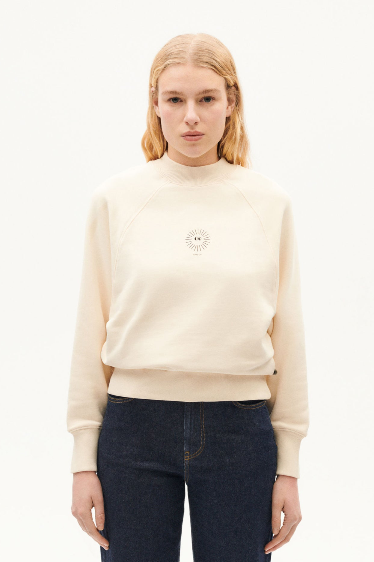 Image of Thinking MU dames vegan Sweatshirt Soleil Crème