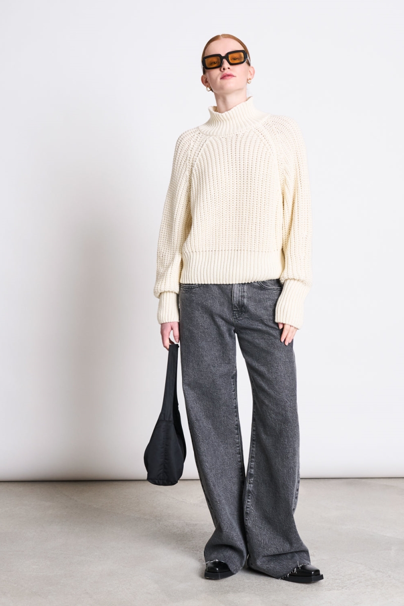 Image of JAN 'N JUNE dames vegan Trui Ola Off White