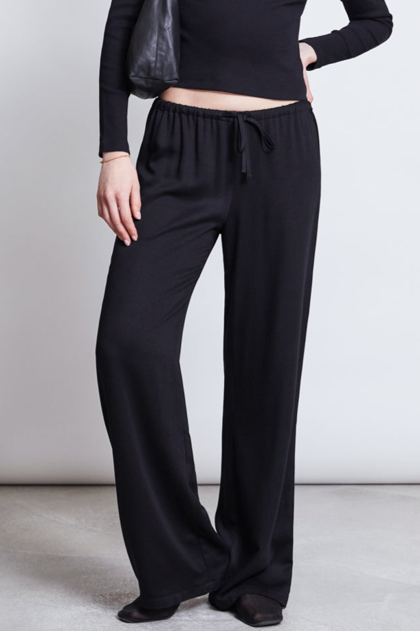 Image of JAN 'N JUNE dames vegan Broek Mid Rise Loose Strath Zwart