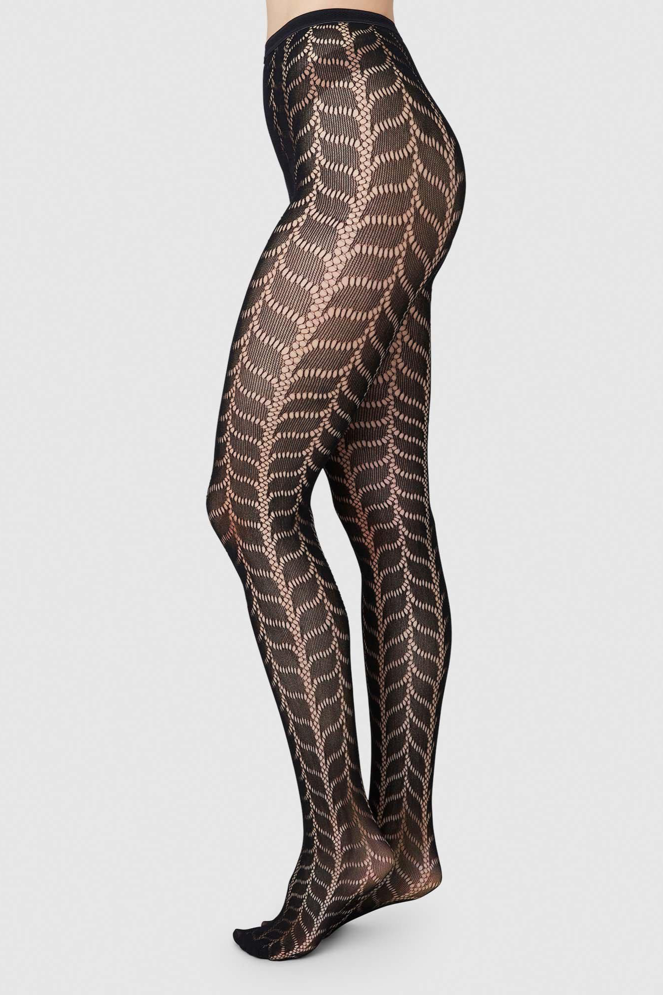 Swedish Stockings womens vegan Tights Meja Net Black