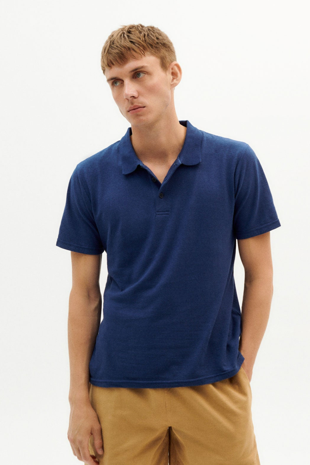 Thinking mu Herren vegan Polo Hanf Marine