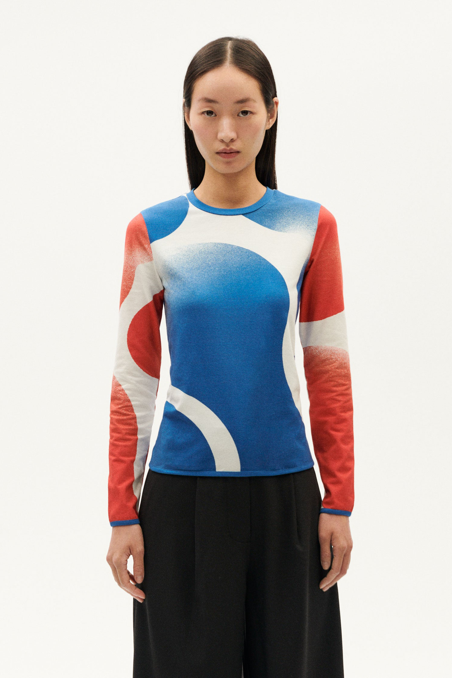 Thinking mu Damen vegan T-Shirt Brisa Spray Top Multicolor