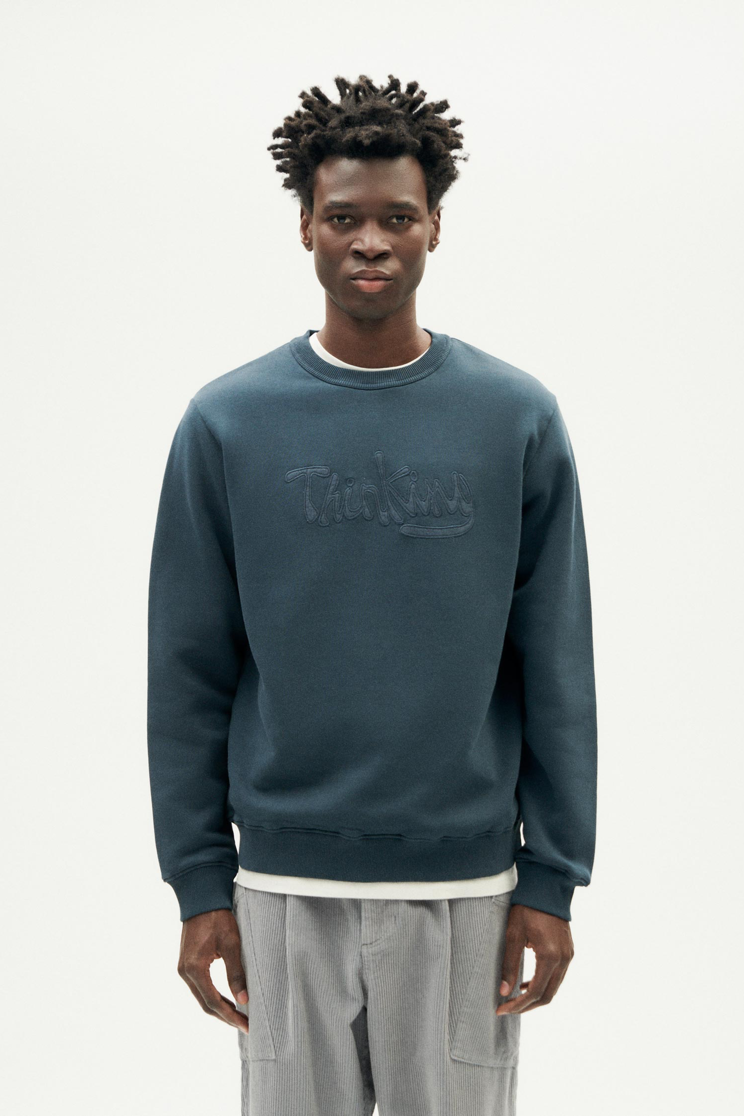 Thinking mu Herren vegan Sweatshirt Enki Graphit