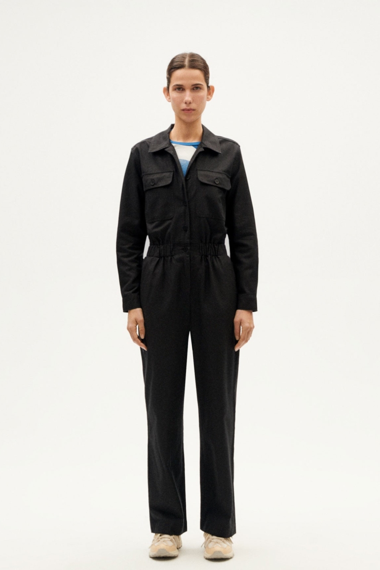 Thinking mu Damen vegan Jumpsuit Montana Monkey Schwarz