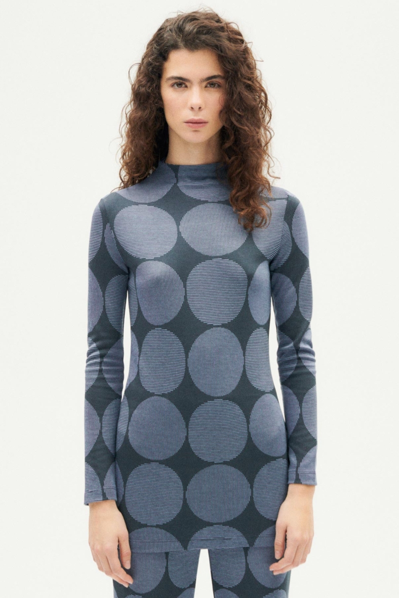 Thinking mu Damen vegan Oberteil Vela Blau/Grau