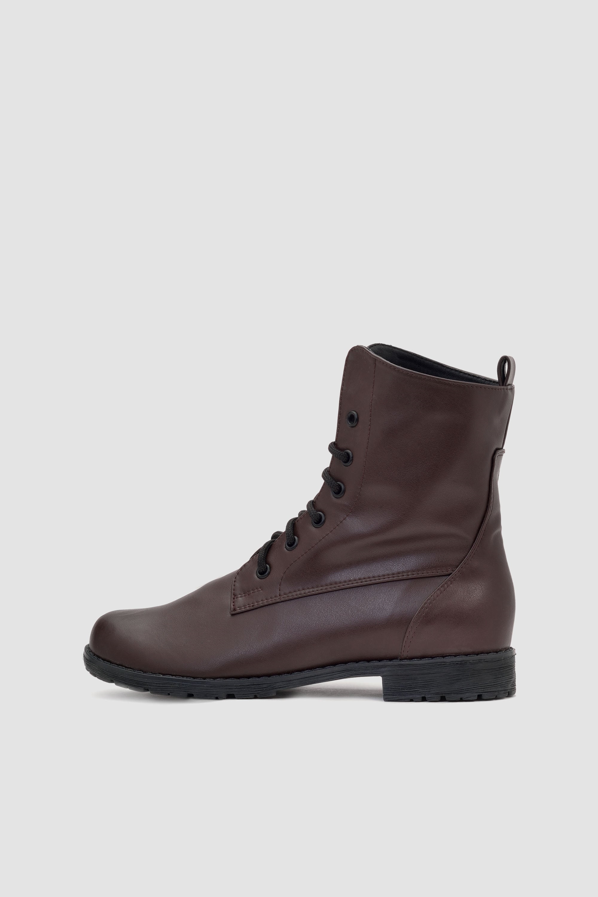 BOHEMA Damen vegan Stiefel Workers No. 2 Chocolate Dunkelbraun