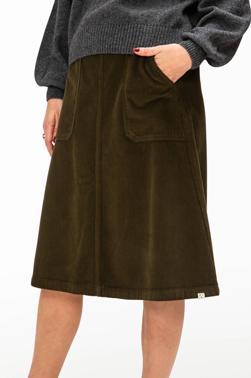Image of MATONA dames vegan Rok Uitlopend Mosgroen