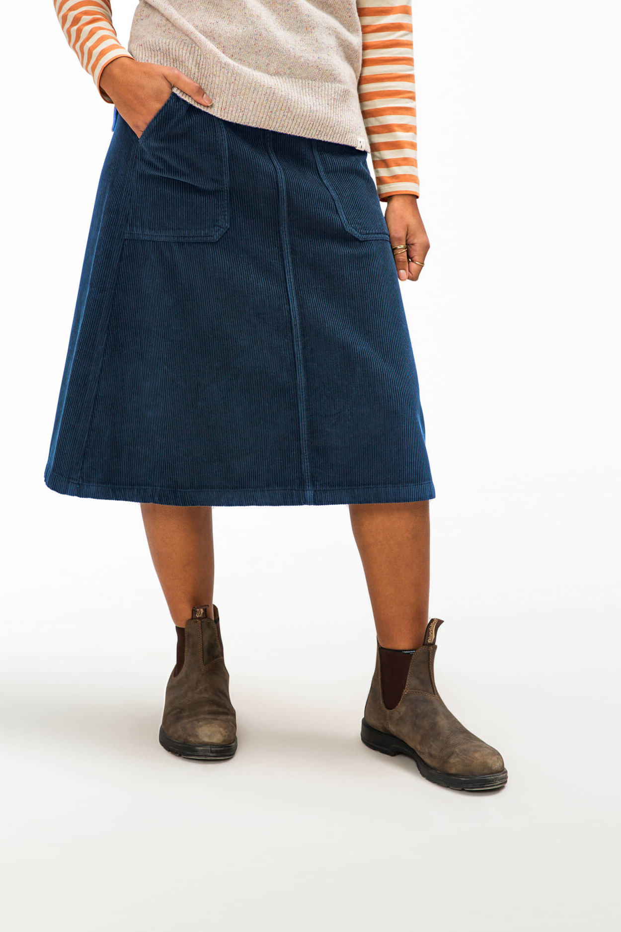 MATONA Damen vegan Rock Flared Anchor Blau