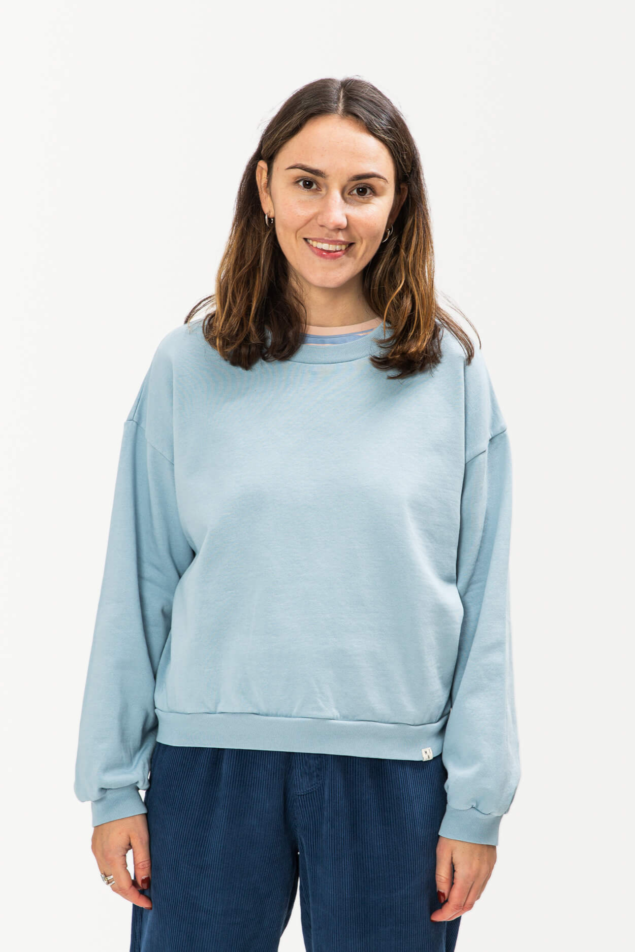 MATONA Damen vegan Sweatshirt Hellblau-Nebel