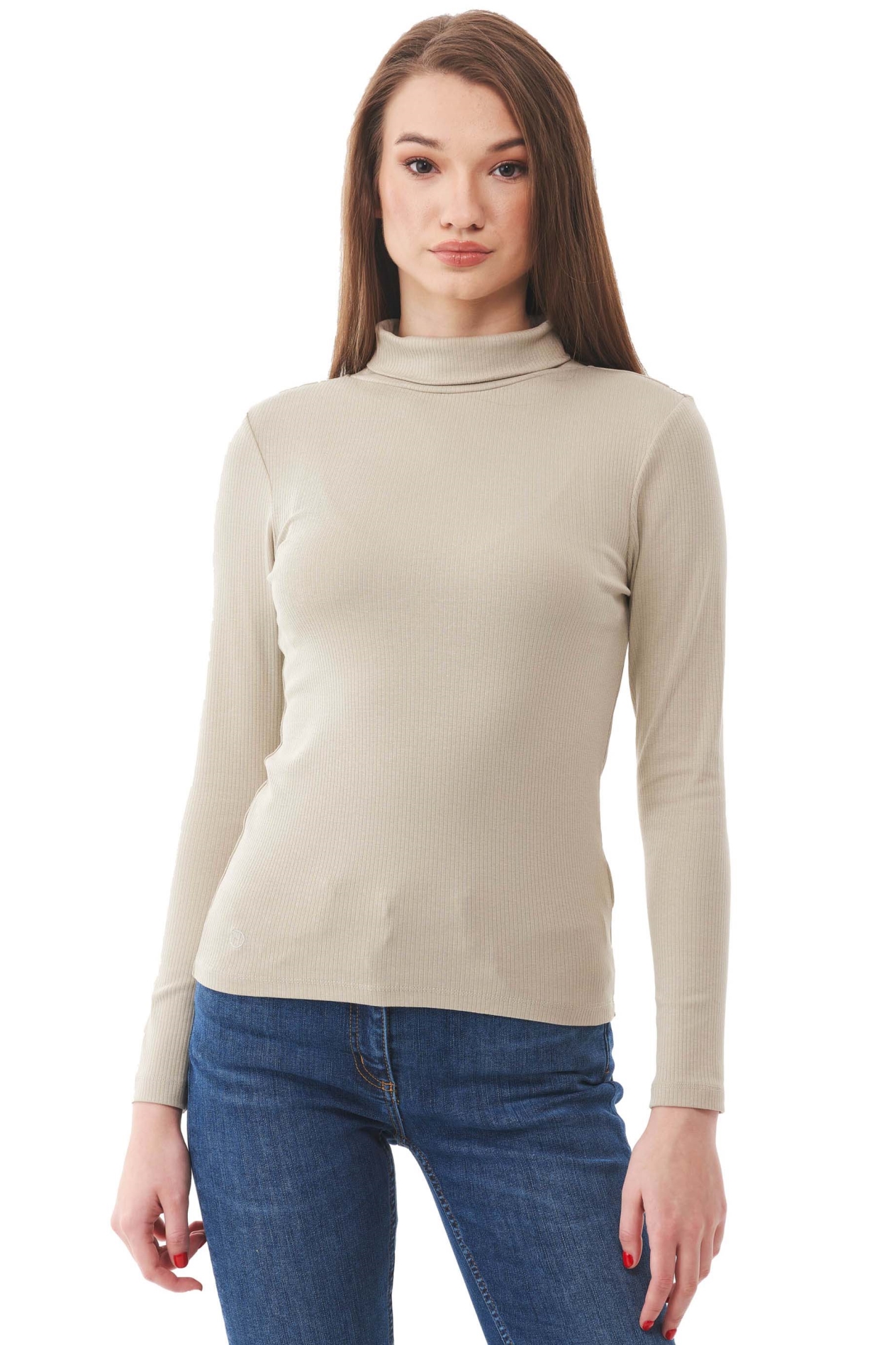 ORGANICATION womens vegan Turtleneck Shirt Soft Green