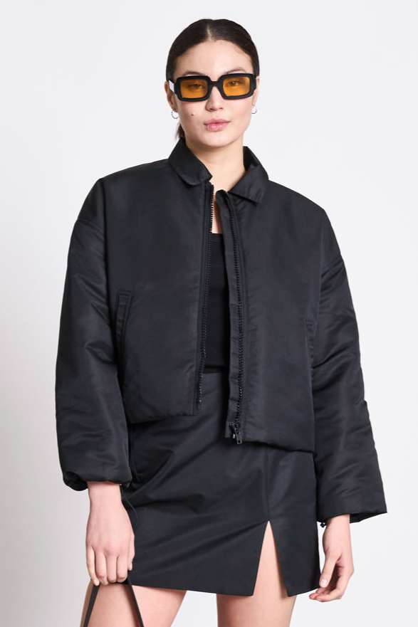 89746 - JAN N JUNE Damen vegan Blouson Rec DÃ¤mmerung Schwarz