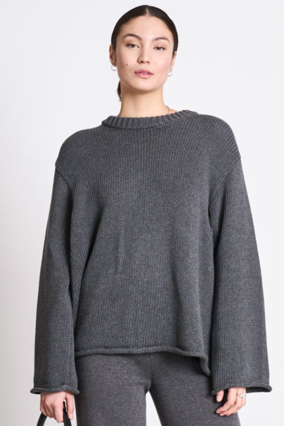 Image of JAN 'N JUNE dames vegan Trui Sona Donkergrijs