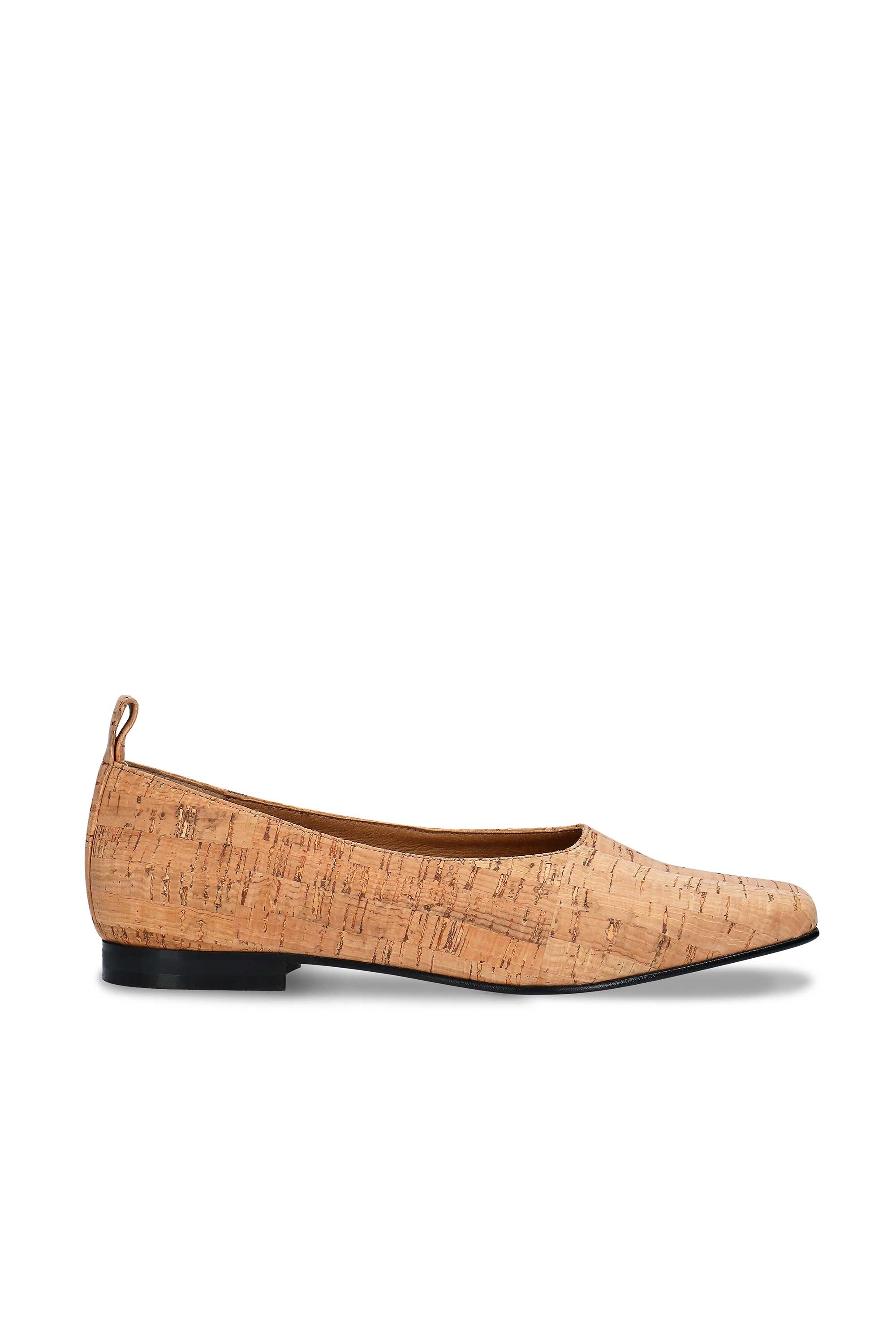 Image of NAE dames vegan Ballerina's Melita Cork Brown