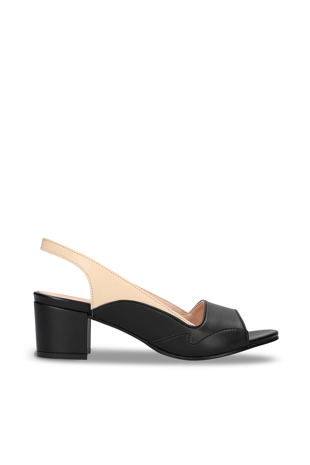 NAE Damen vegan Sandalen Mara Veganes Ã–ko-Leder Beige/Schwarz