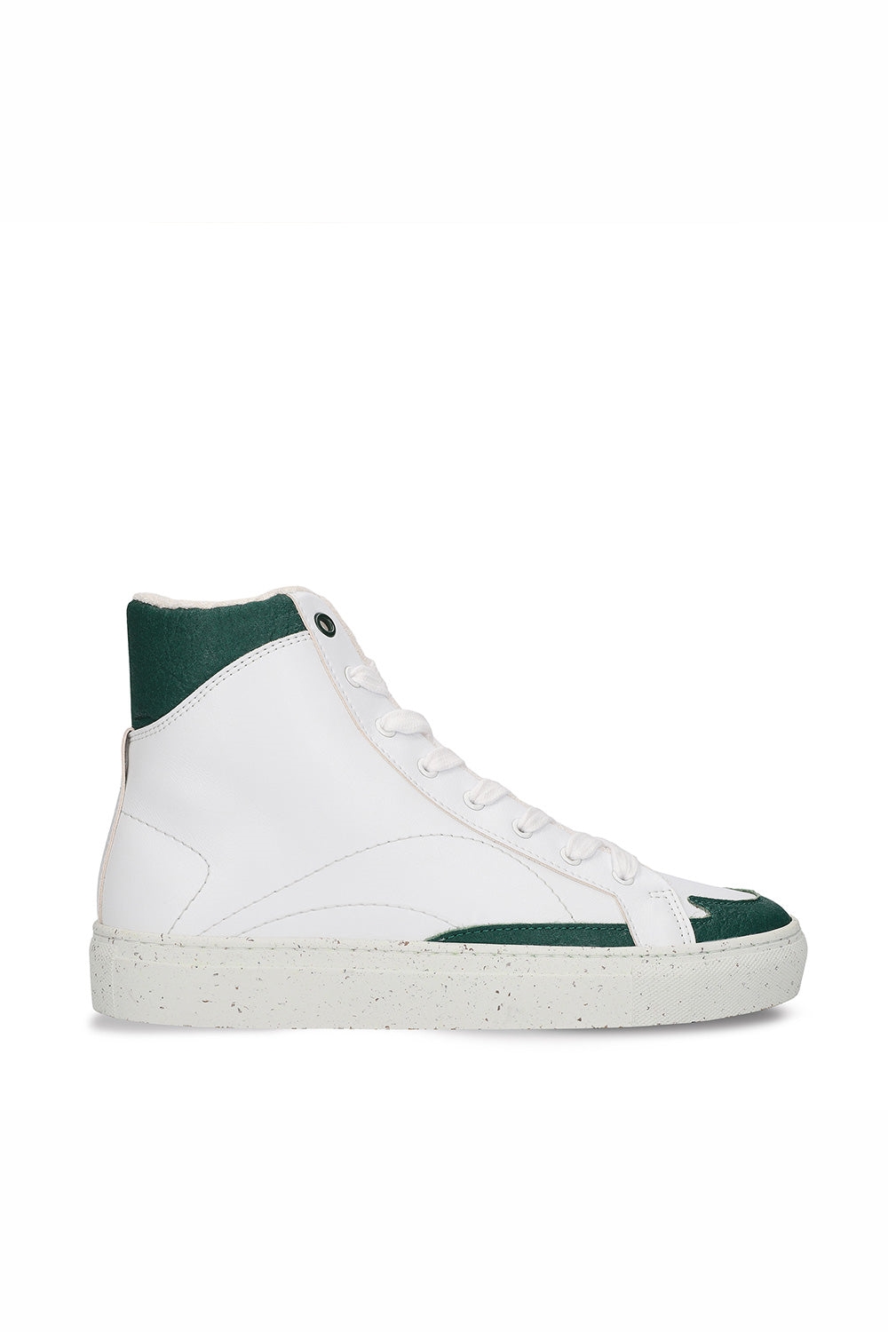 Image of NAE mannen vegan Sneakers London Vegan Eco-Leer Wit/Groen