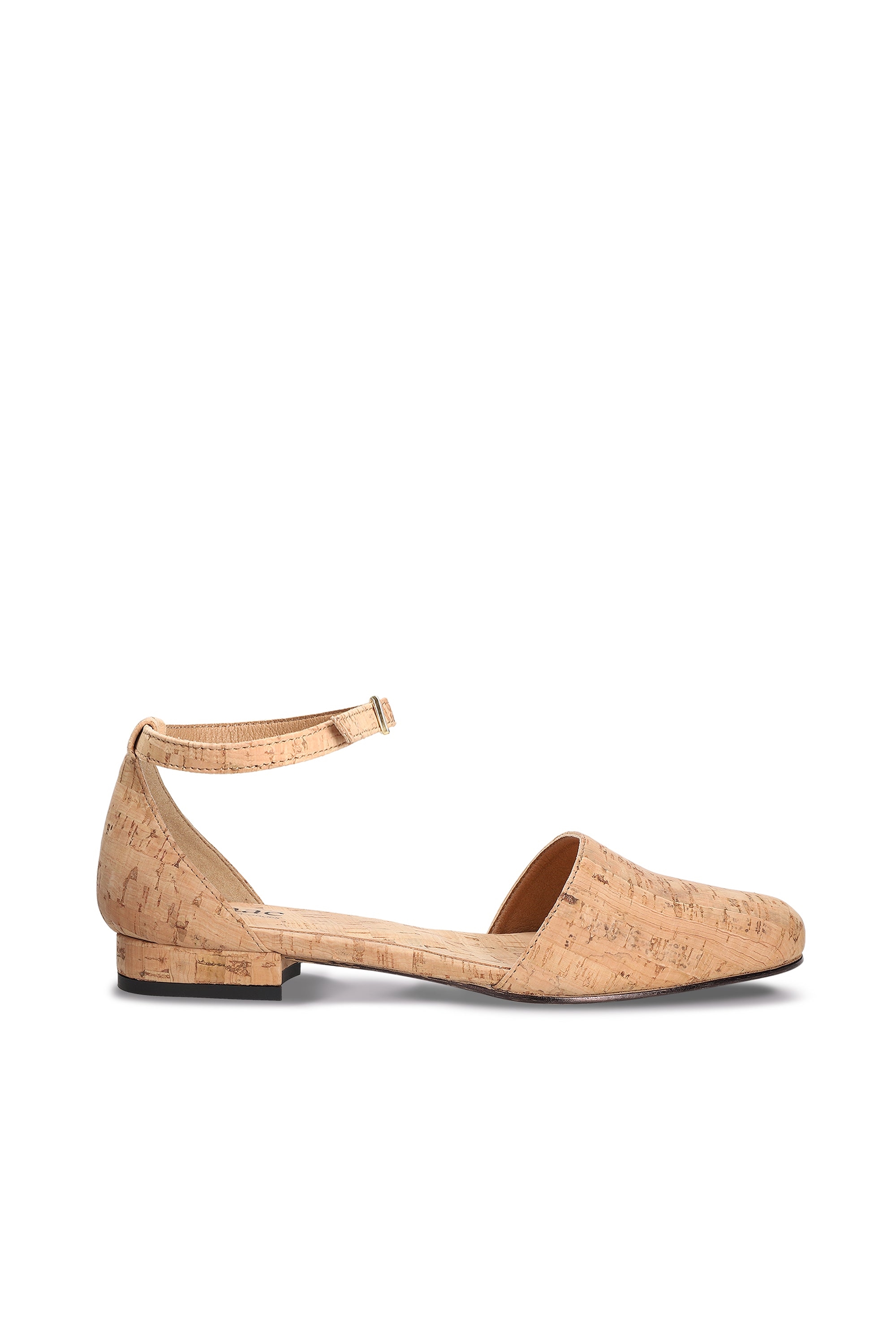NAE Damen vegan Ballerinas Flora Kork Braun