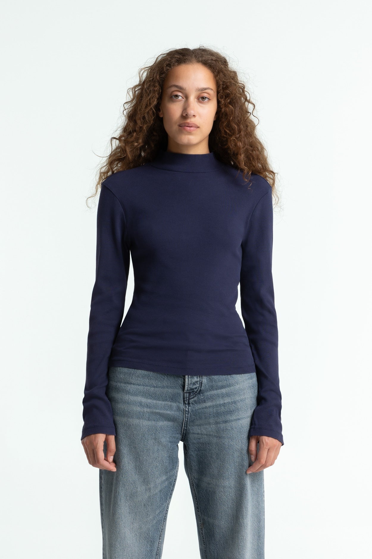 Kings Of Indigo Damen vegan Top Jacobina Peacoat Dunkelblau