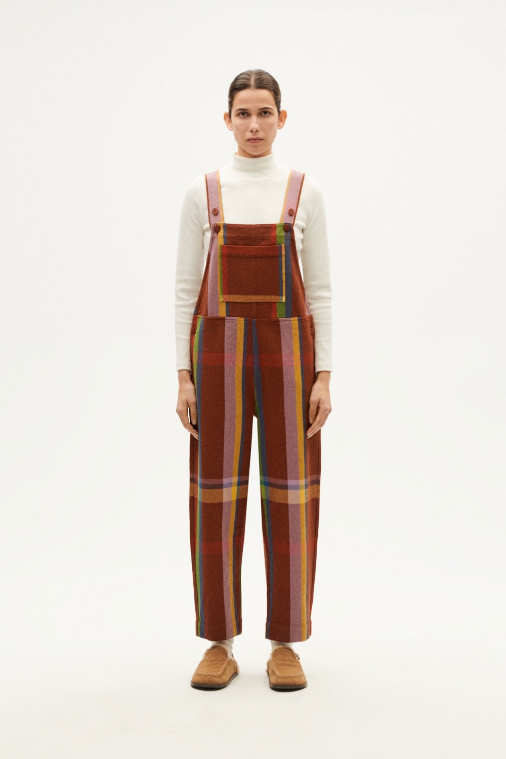 Thinking mu Damen vegan Jumpsuit Charlie Decke Monkey Brown