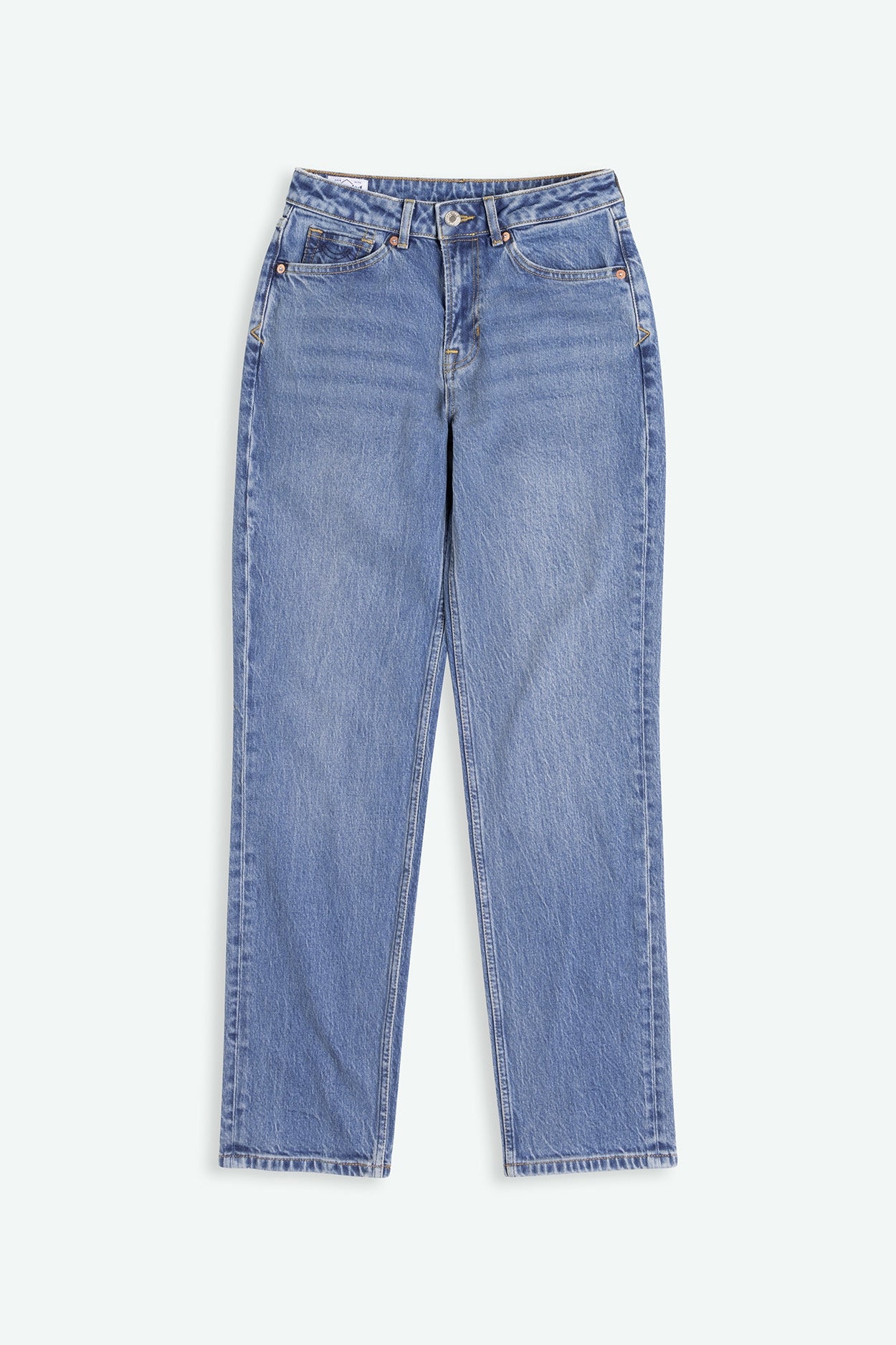 Kings Of Indigo Damen vegan Jeans Inoe Xavier Blau Marmor