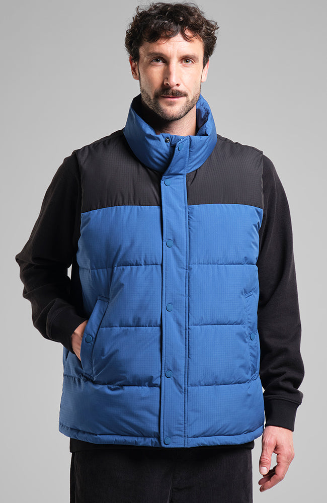 DEDICATED Herren vegan Bodywarmer Puffer Blau
