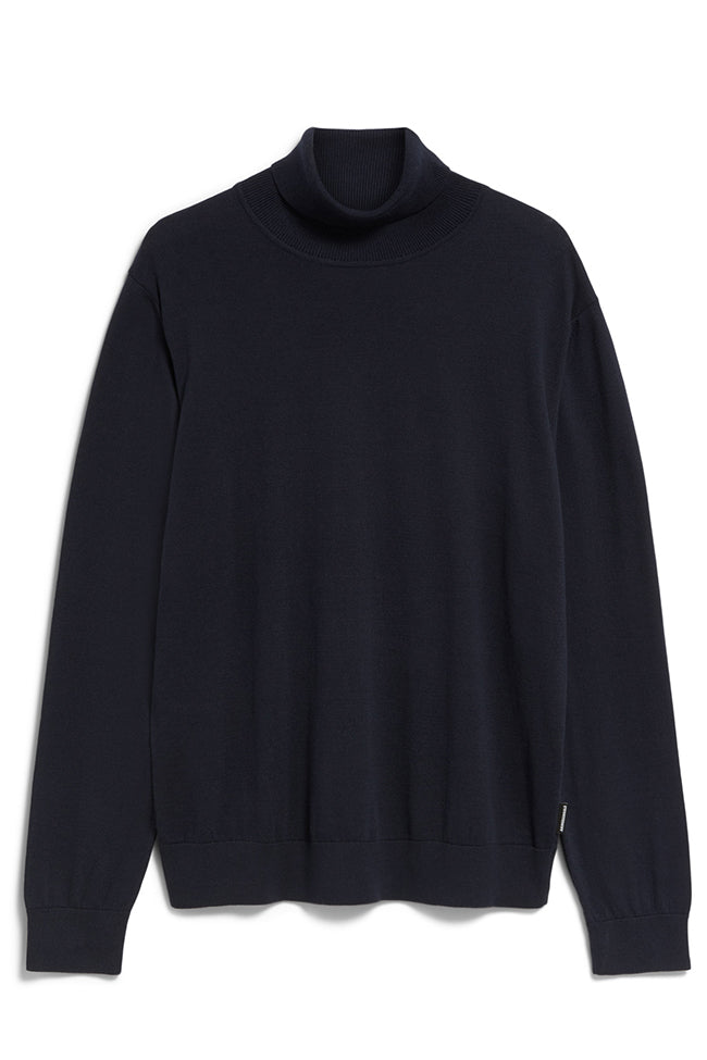 ARMEDANGELS Herren vegan Pullover Gaardo Rollkragenpullover Night Sky