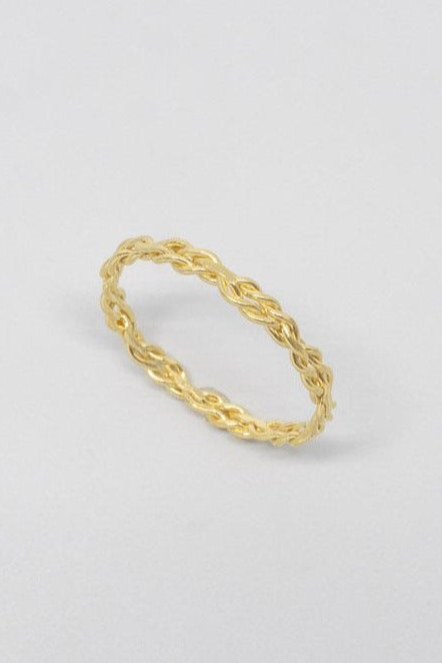 fejn womens vegan Ring Braided Gold