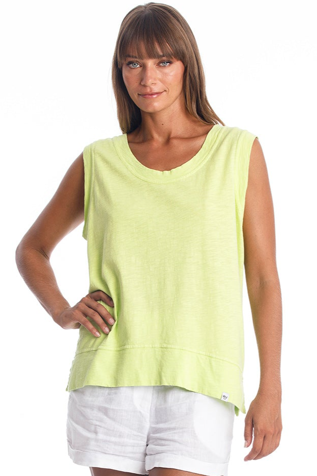 RAVENS VIEW IBIZA Damen vegan Top Ivy Ns Limette Gelb/Grün