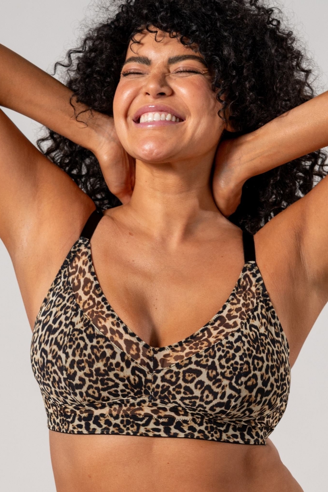 Understatement Damen vegan Mesh Support + Bralette Leopard