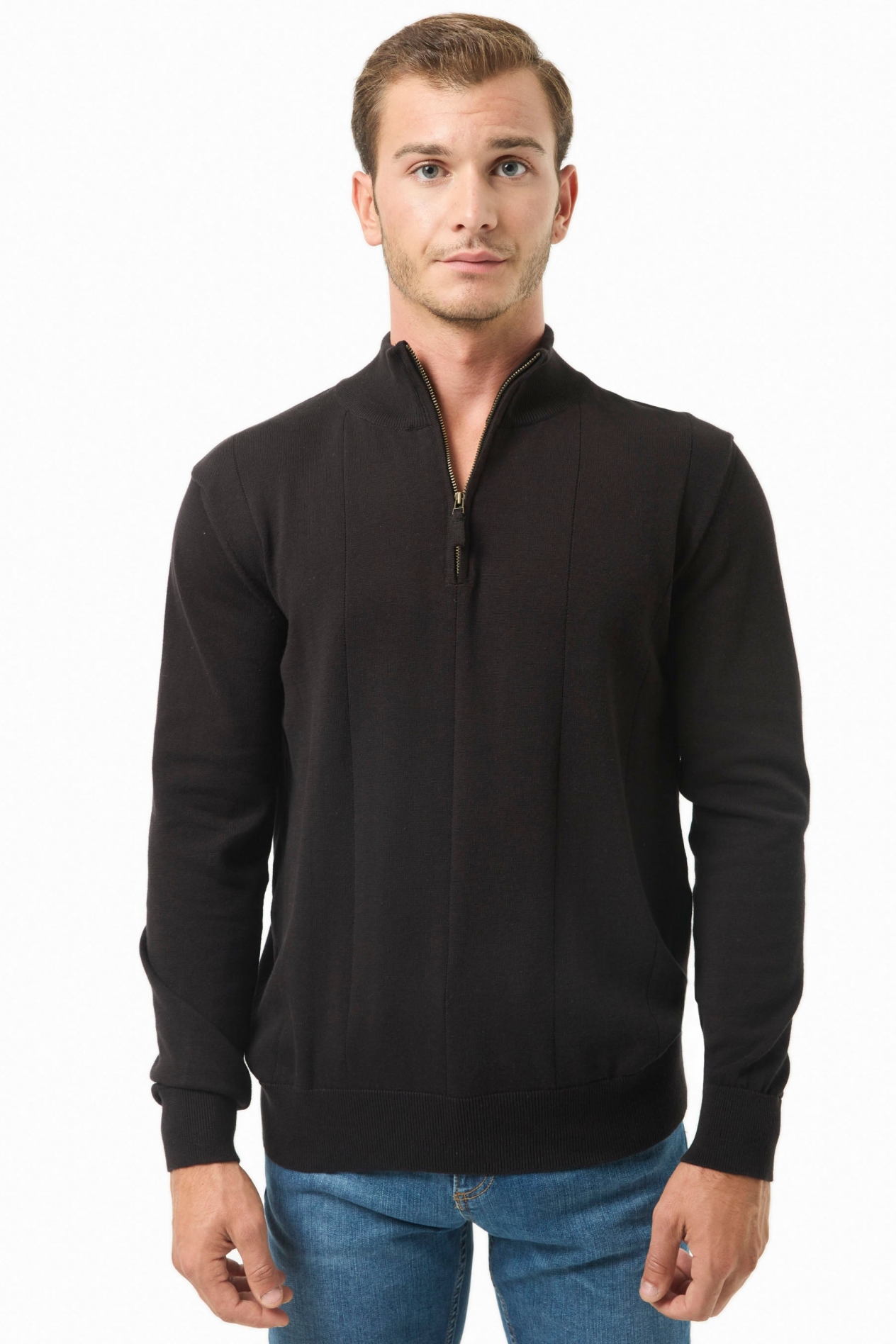 ORGANICATION Herren vegan Troyer Pullover Schwarz