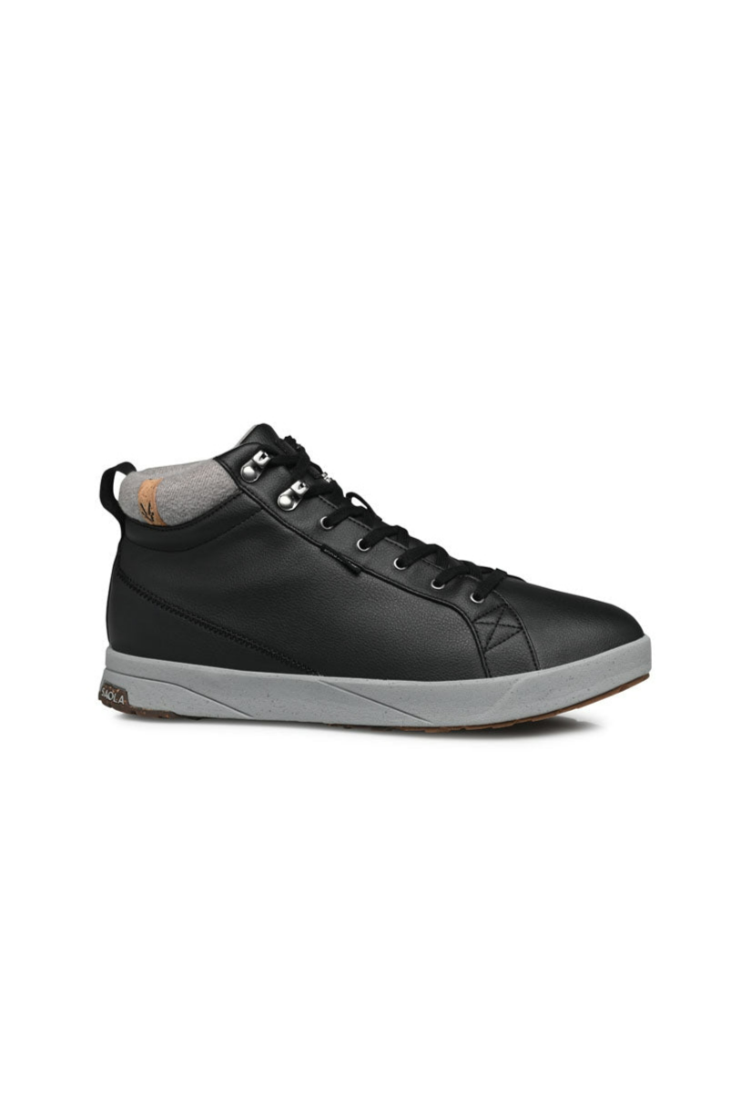 SAOLA Herren vegan Sneaker Herren Bergen Wasserdicht Warm Schwarz
