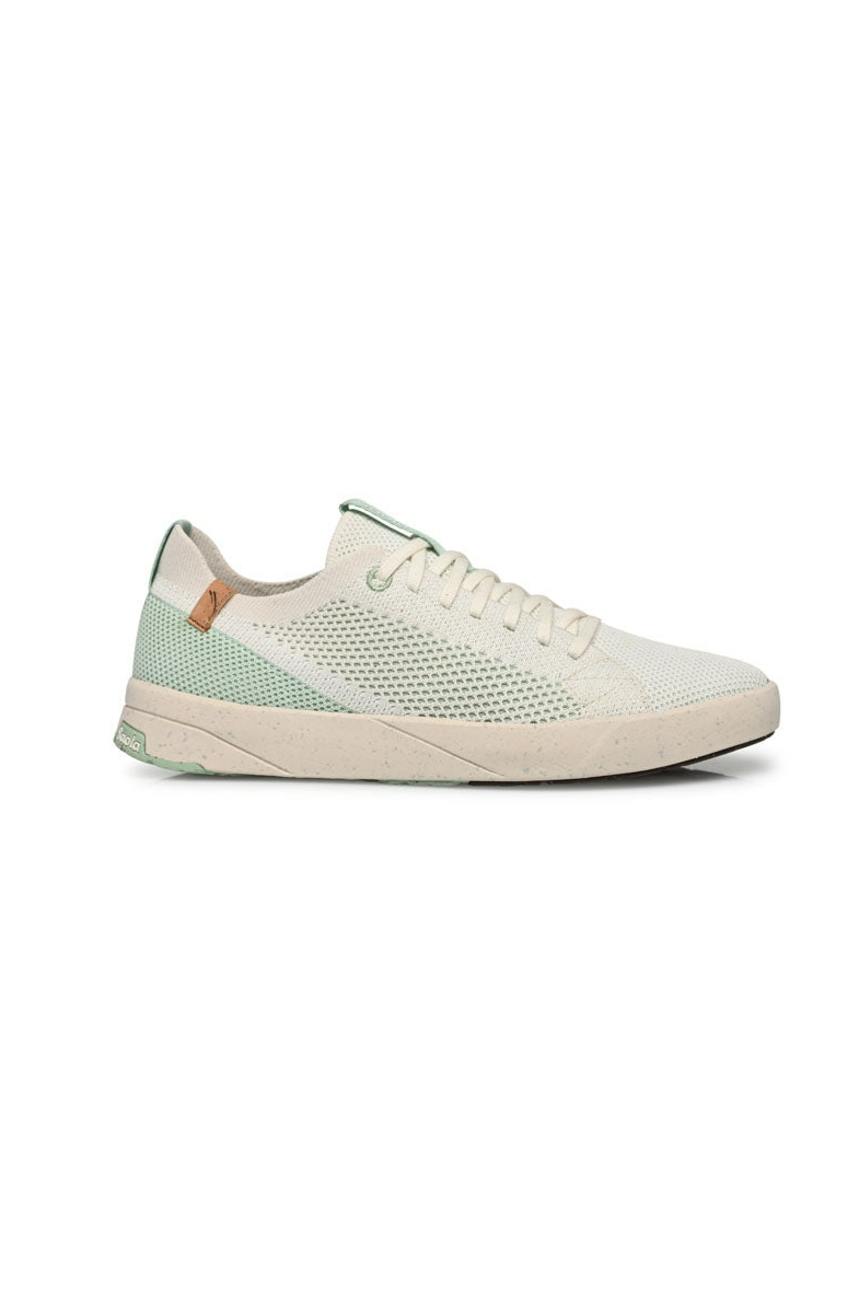 SAOLA Damen vegan Sneaker Damen Cannon Knit 2.0 Weiß / Cameo Grün