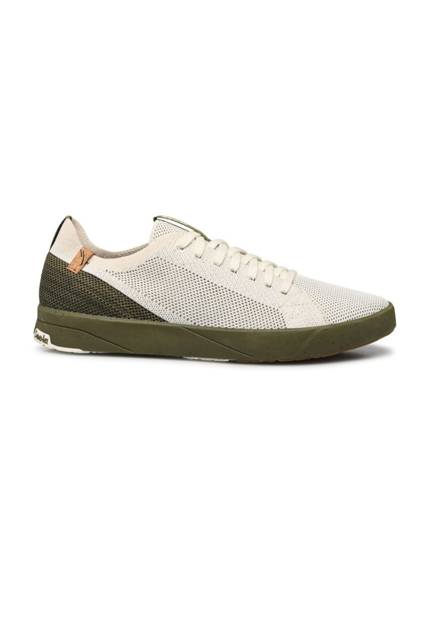 SAOLA Herren vegan Sneaker Herren Cannon Knit 2.0 Weiß / Burnt Olive