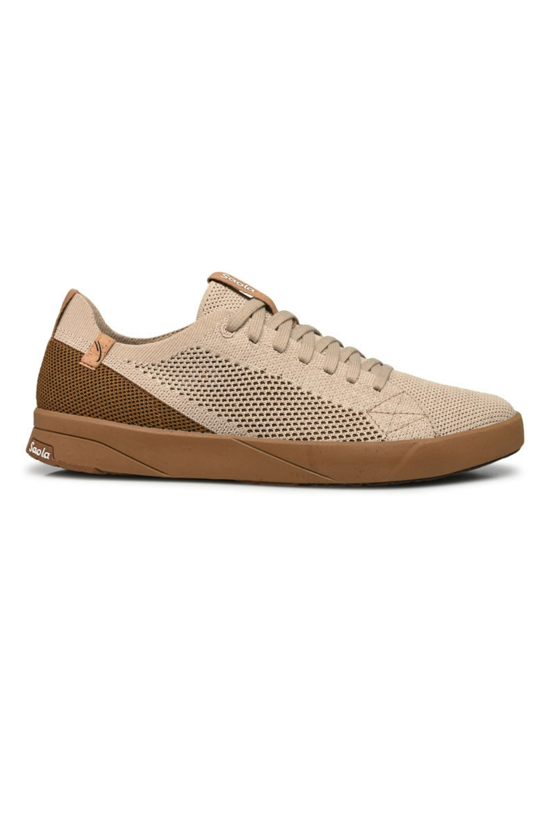 Image of SAOLA mannen vegan Sneakers Heren Cannon Knit 2.0 Cashew