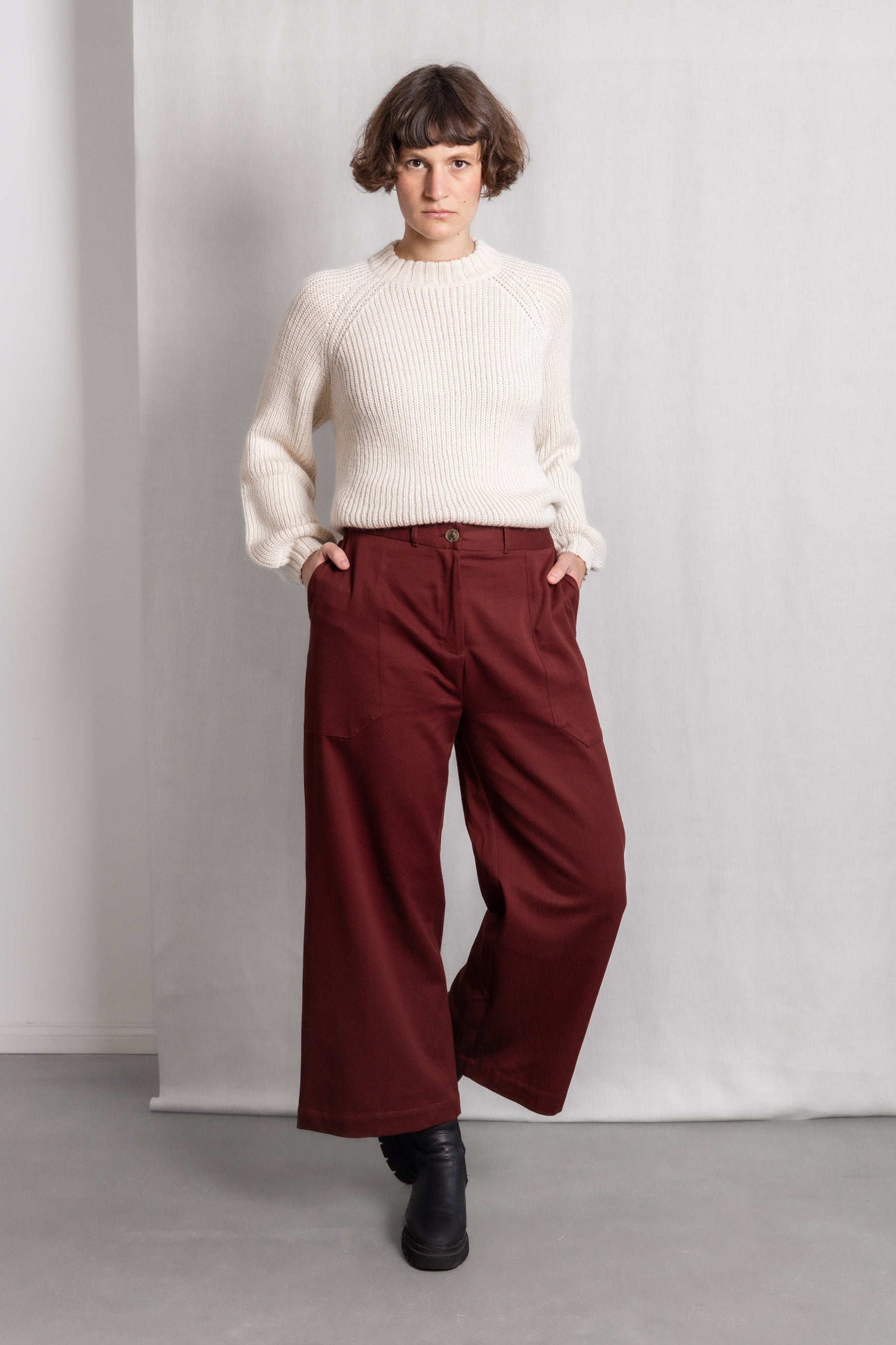 Image of Jyoti Fair Works dames vegan Broek Damini Henna Rood