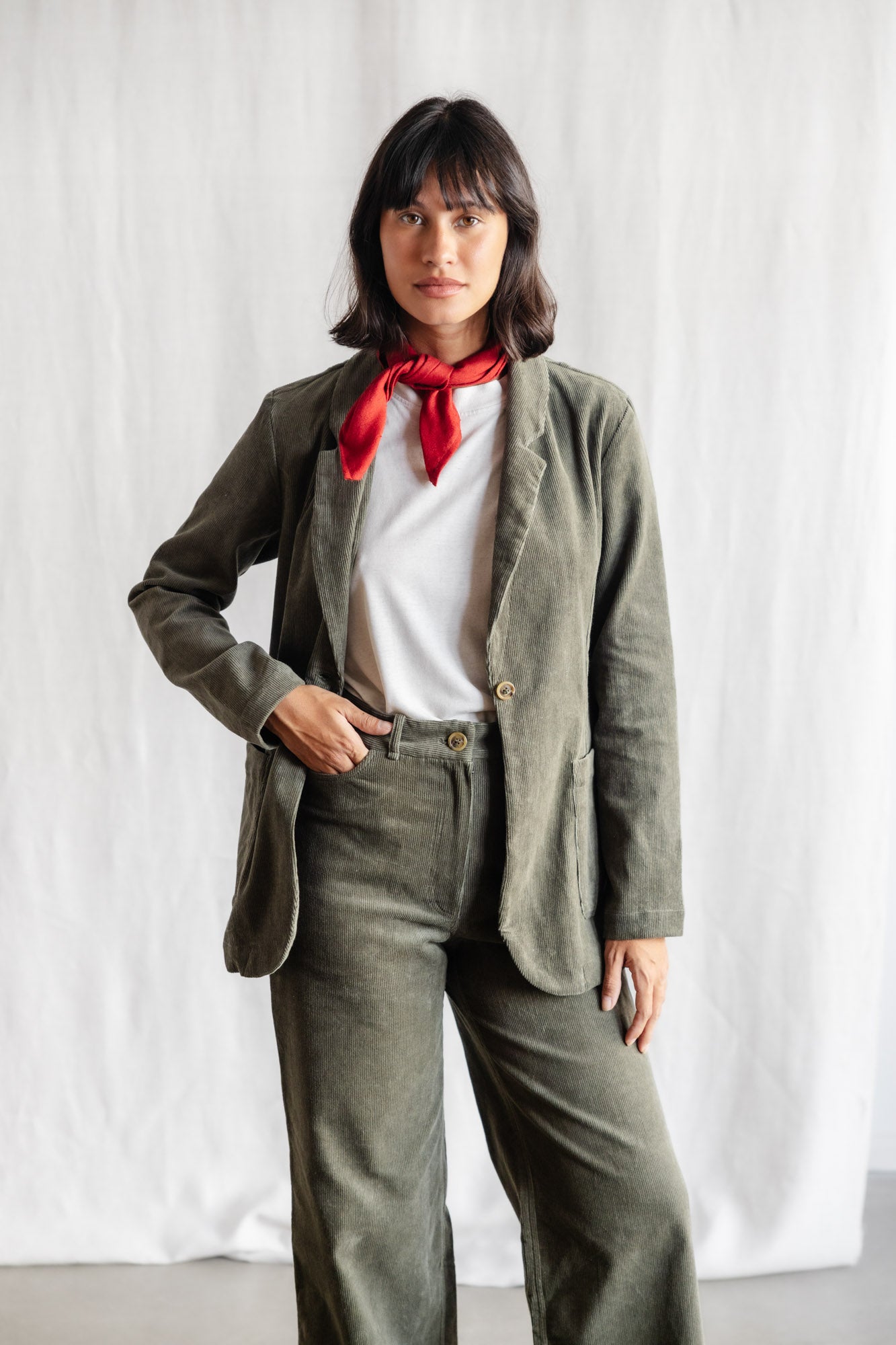 Image of Jyoti Fair Works dames vegan Blazer Sharad Pistachegroen