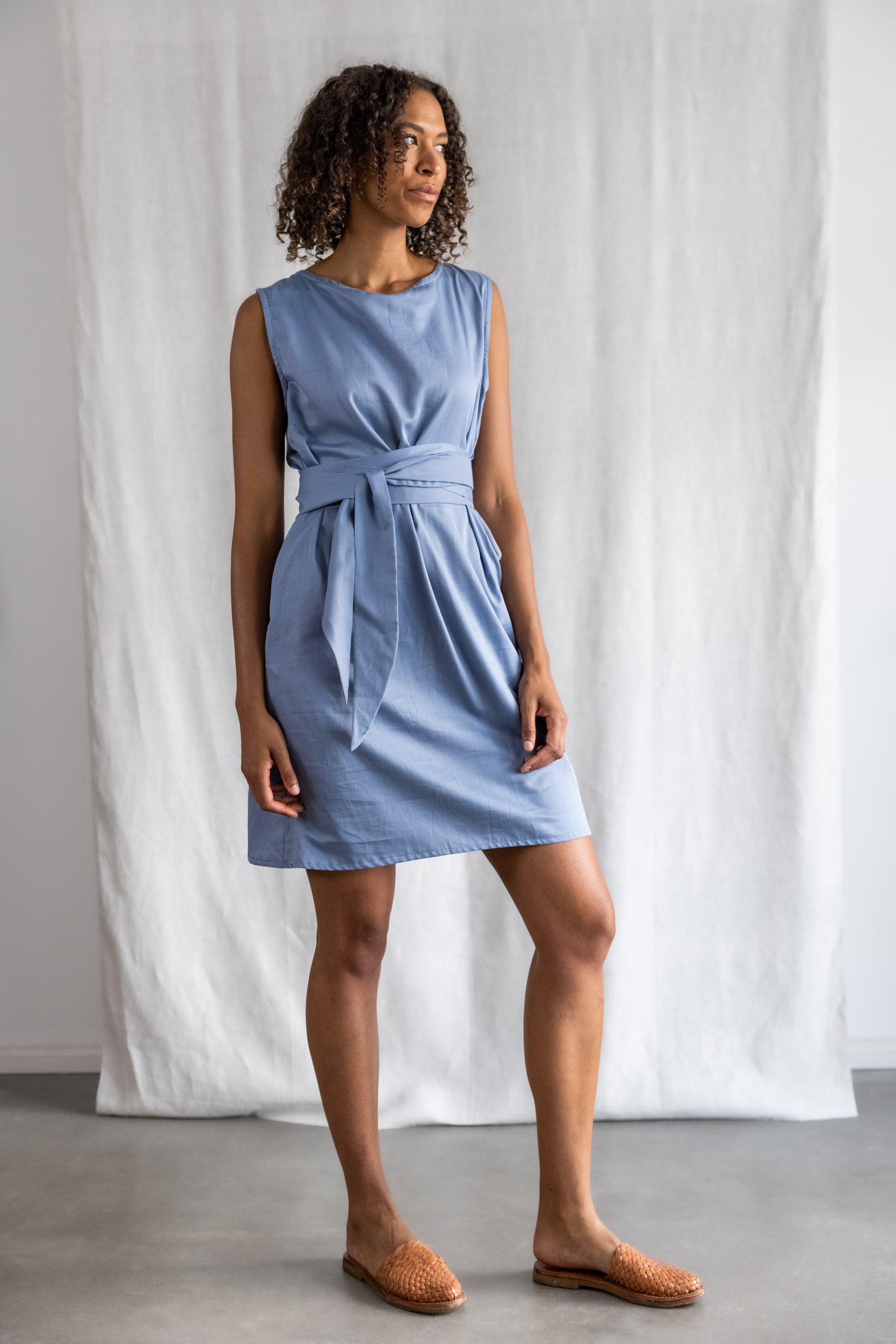 Jyoti Fair Works Damen vegan Kleid Aarav Blau