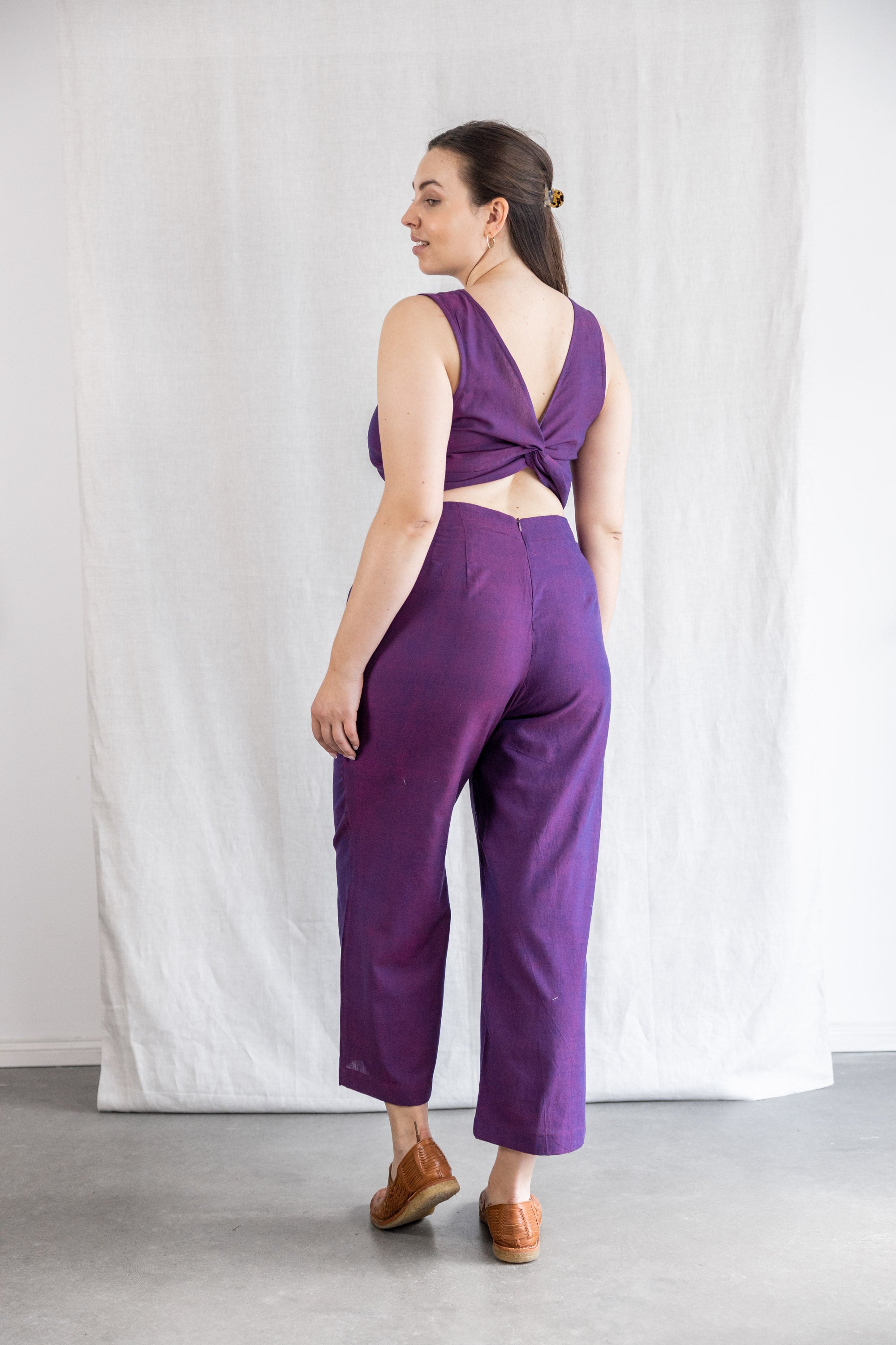 Jyoti Fair Works Damen vegan Jumpsuit Anusha Brombeere