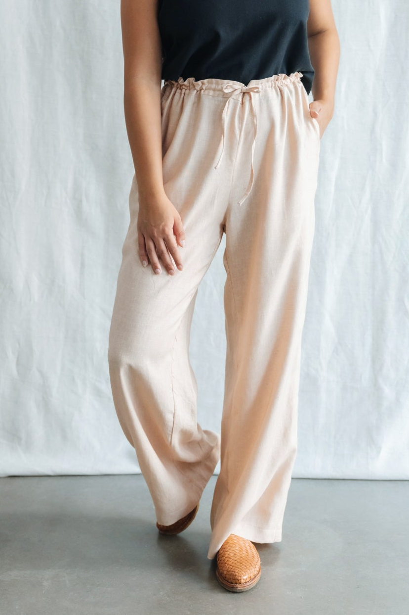 Image of Jyoti Fair Works dames vegan Broek Trekkoord Jamuna Zand