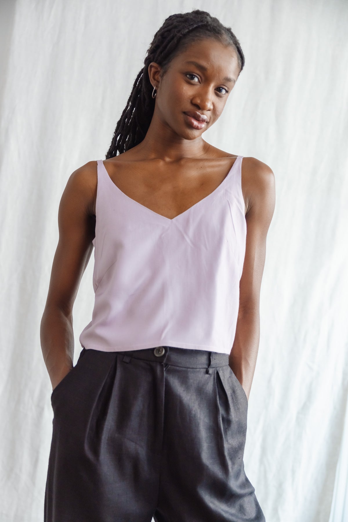 Jyoti Fair Works Damen vegan Crop Top Iya Flieder