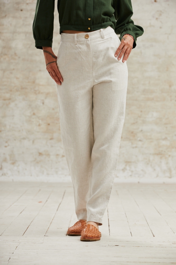 Image of Jyoti Fair Works dames vegan Broek Suhrut Greige