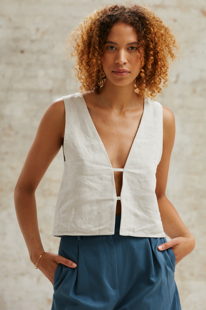 Jyoti Fair Works Damen vegan Spitze Kiran Greige