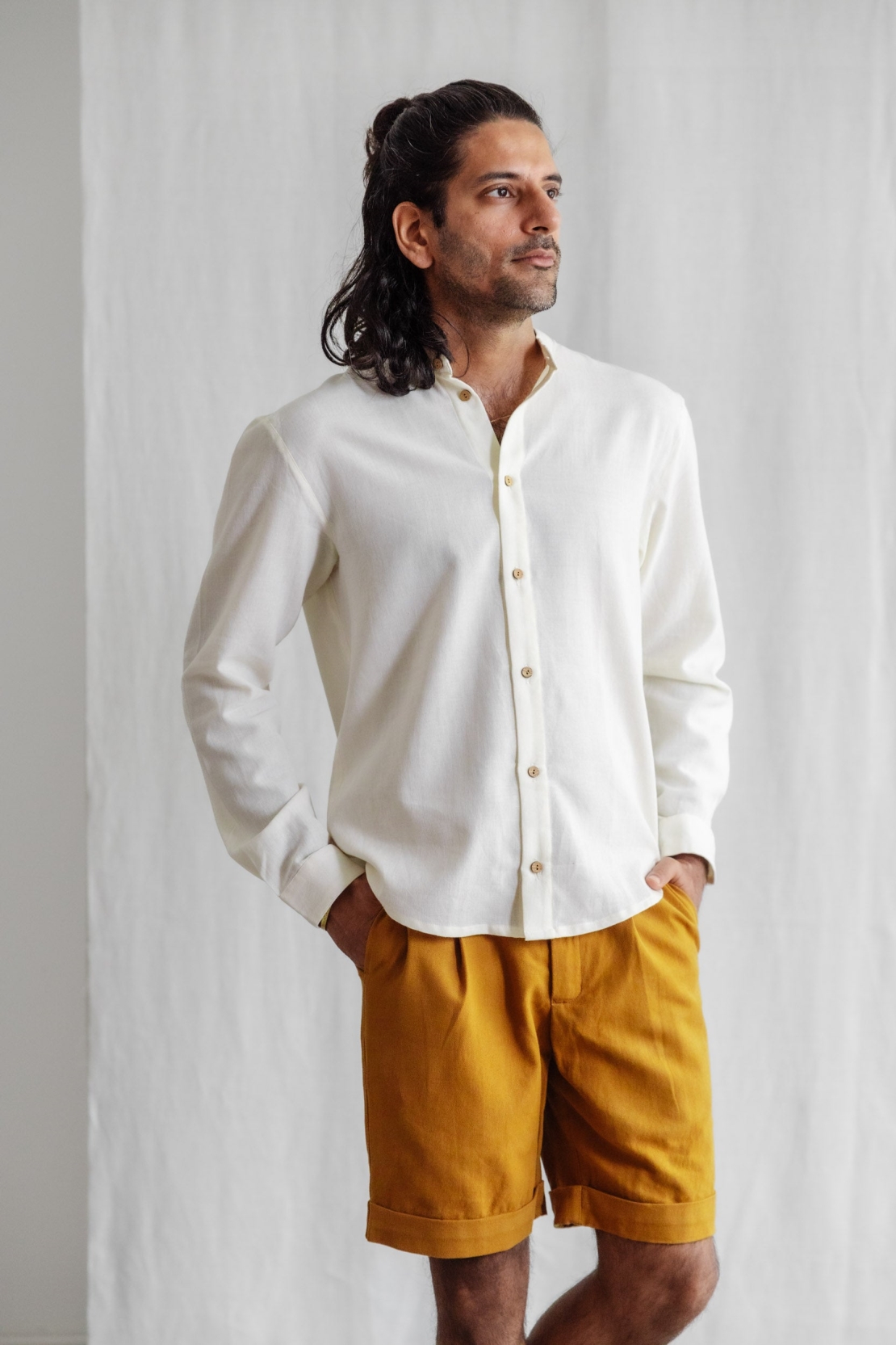 Image of Jyoti Fair Works mannen vegan Shirt Harish Crème