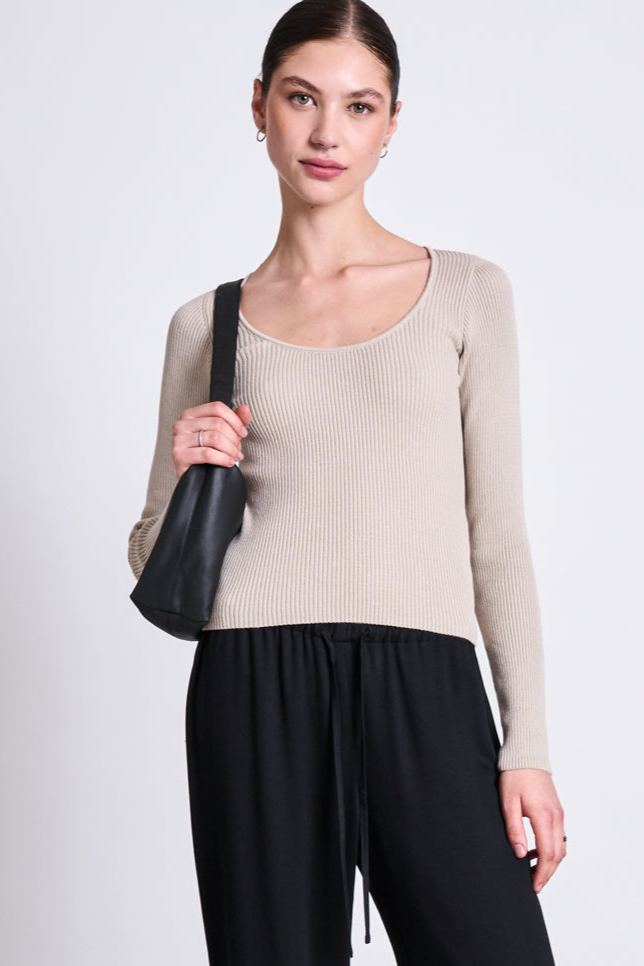 Image of JAN 'N JUNE dames vegan Lange Mouwen Gebreide Tige Ivoor